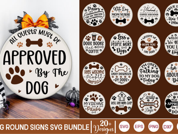 Dog round signs svg bundle dog welcome sign, dog door signs, round door signs, dog round svg, round door sign svg, christmas cards, dog svg bundle, dog round signs svg t shirt vector illustration