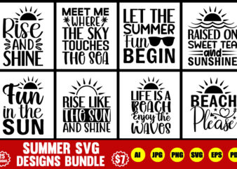 summer svg designs bundle