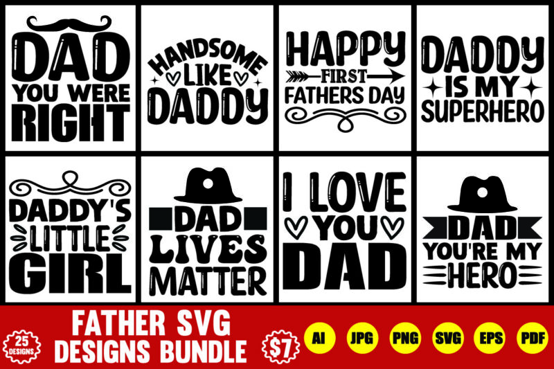 father’s day svg designs bundle