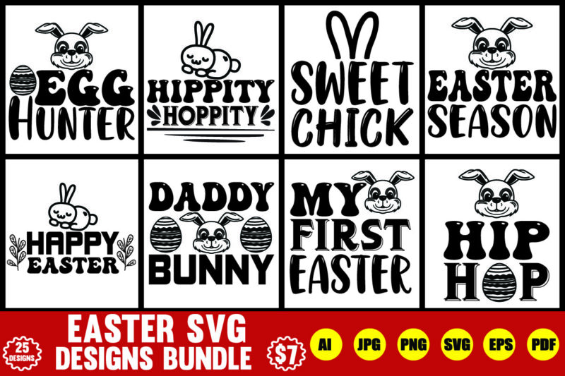 easter svg designs bundle