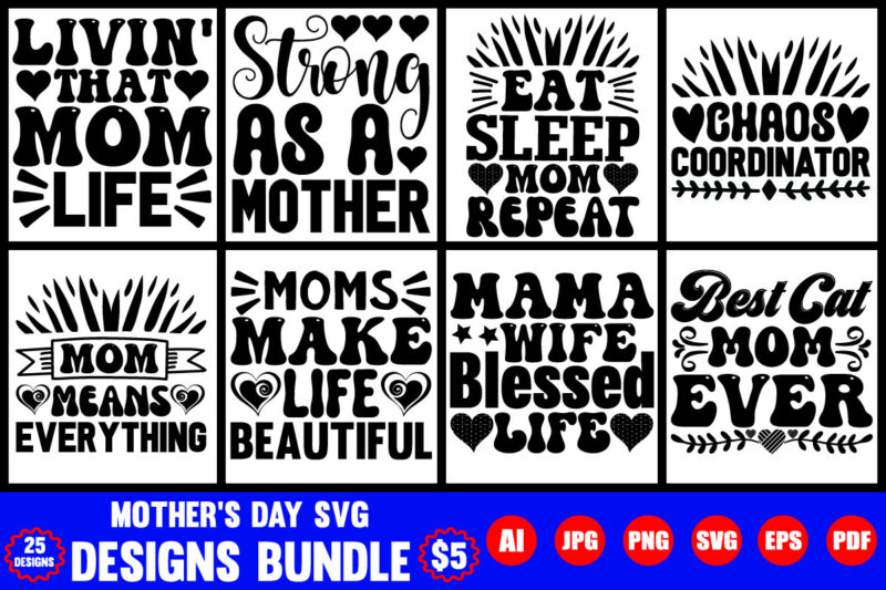 mother’s day svg designs bundle