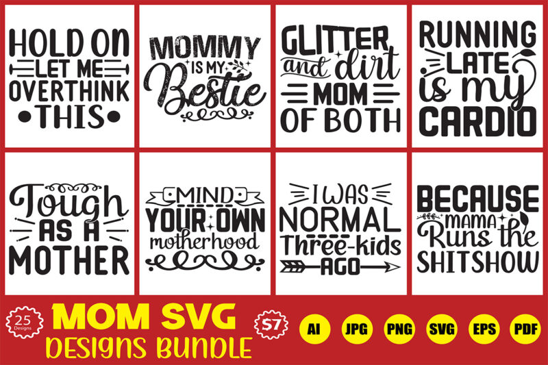 mom svg designs bundle