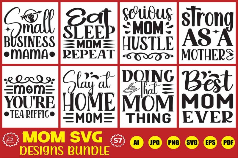 mom svg designs bundle