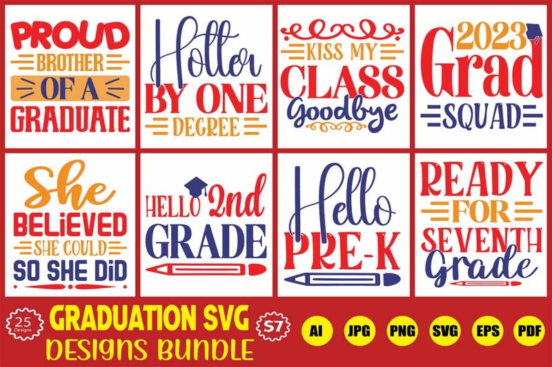 graduation svg designs bundle