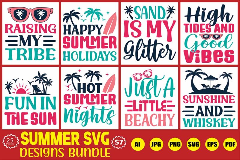 summer svg designs bundle