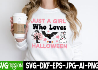 Just a Girl Who Loves Halloween T-Shirt Design, Just a Girl Who Loves Halloween Vector T-Shirt Design, Happy Boo Season T-Shirt Design, Happy Boo Season vector t-Shirt Design, Halloween T-Shirt