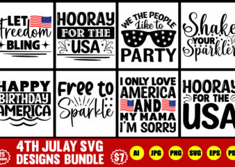 4th july svg designs bundle