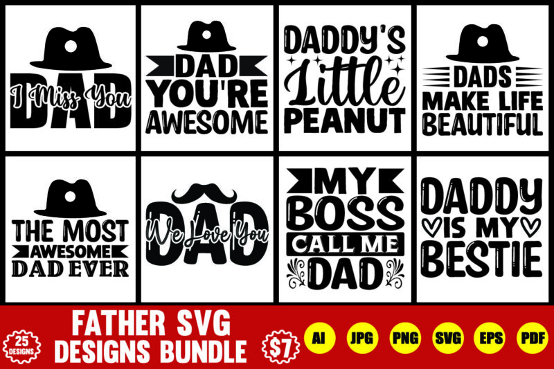 father’s day svg designs bundle