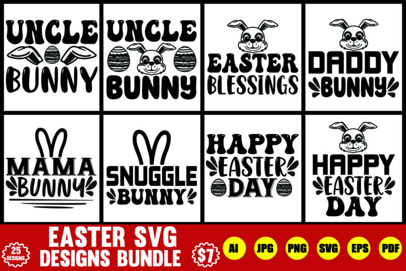 easter svg designs bundle