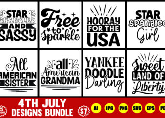 4th july svg designs bundle