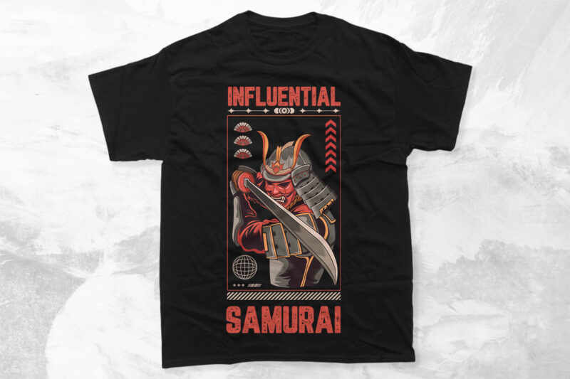 Japanese Samurai T-shirt Designs Vector Bundle, Samurai Warrior T shirt Designs, Samurai Vector Artwork Designs, Samurai Graphic T shirt