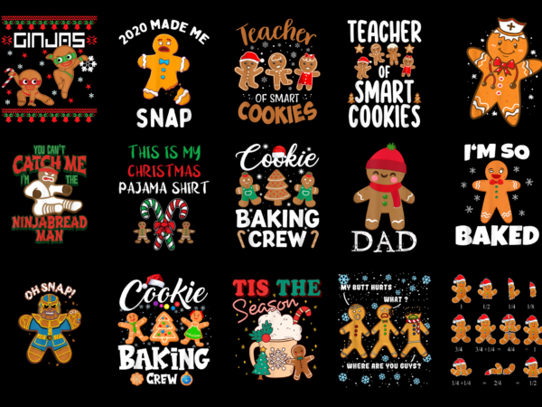 15 gingerbread christmas shirt designs bundle for commercial use part 4, gingerbread christmas t-shirt, gingerbread christmas png file, gingerbread christmas digital file, gingerbread christmas gift, gingerbread christmas download, gingerbread christmas design amz