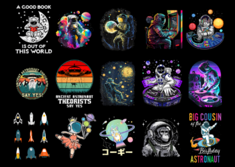 15 Astronaut Shirt Designs Bundle For Commercial Use Part 4, Astronaut T-shirt, Astronaut png file, Astronaut digital file, Astronaut gift, Astronaut download, Astronaut design AMZ