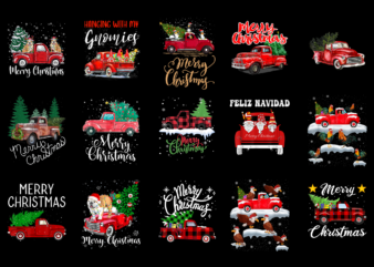 15 Red Truck Christmas Tree Shirt Designs Bundle For Commercial Use Part 4, Red Truck Christmas Tree T-shirt, Red Truck Christmas Tree png file, Red Truck Christmas Tree digital file,