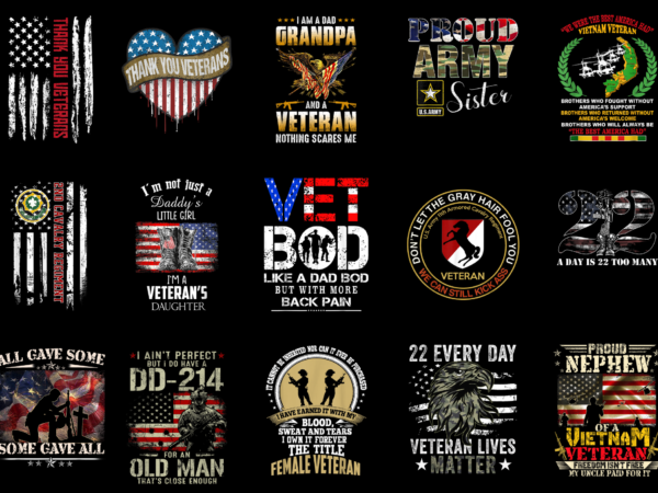 15 veteran shirt designs bundle for commercial use part 4, veteran t-shirt, veteran png file, veteran digital file, veteran gift, veteran download, veteran design amz