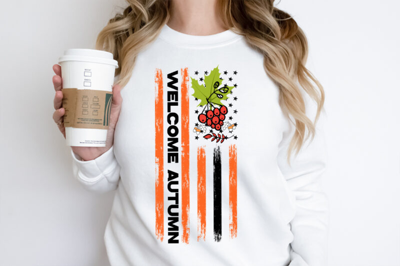 Welcome Autumn T-Shirt Design, Welcome Autumn Vector T-Shirt Design, Welcome Autumn T-Shirt Design, Welcome Autumn Vector T-Shirt Design Quotes, Happy Fall Y’all T-shirt Design,Fall Buket List T-shirt Design,Autumn SVG Bundle,autumn