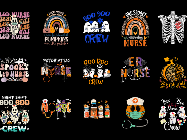 15 nurse halloween shirt designs bundle for commercial use part 5, nurse halloween t-shirt, nurse halloween png file, nurse halloween digital file, nurse halloween gift, nurse halloween download, nurse halloween design amz