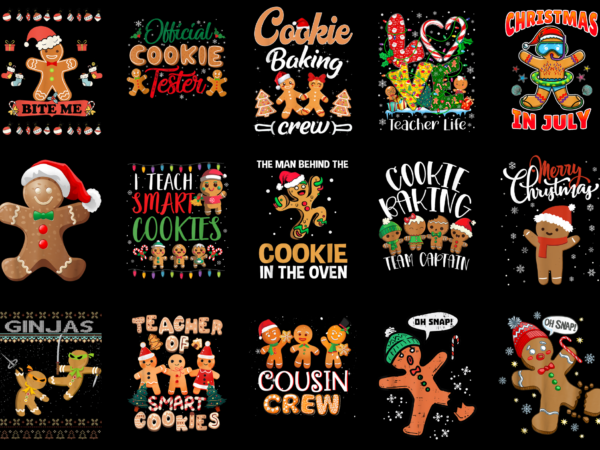 15 gingerbread christmas shirt designs bundle for commercial use part 5, gingerbread christmas t-shirt, gingerbread christmas png file, gingerbread christmas digital file, gingerbread christmas gift, gingerbread christmas download, gingerbread christmas design amz