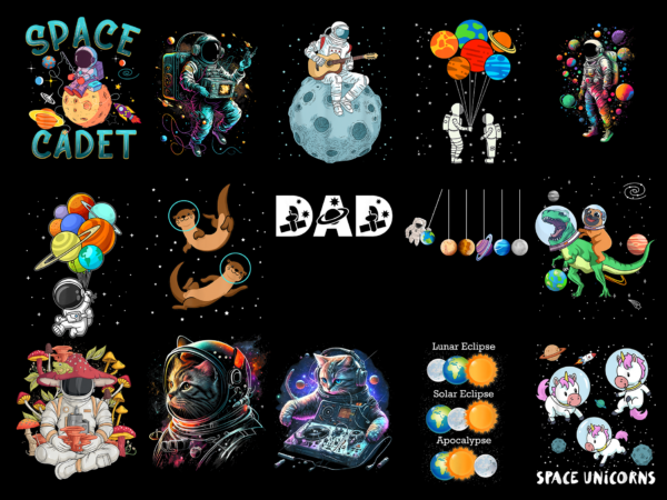 15 astronaut shirt designs bundle for commercial use part 5, astronaut t-shirt, astronaut png file, astronaut digital file, astronaut gift, astronaut download, astronaut design amz