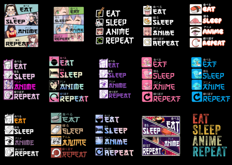 15 Eat Sleep Anime Shirt Designs Bundle For Commercial Use Part 5, Eat Sleep Anime T-shirt, Eat Sleep Anime png file, Eat Sleep Anime digital file, Eat Sleep Anime gift,