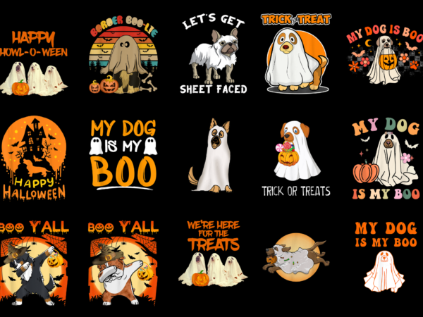 15 dog ghost halloween shirt designs bundle for commercial use part 5, dog ghost halloween t-shirt, dog ghost halloween png file, dog ghost halloween digital file, dog ghost halloween gift,