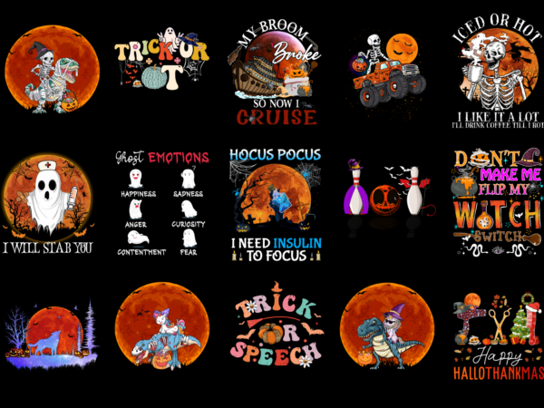 15 halloween shirt designs bundle for commercial use part 5, halloween t-shirt, halloween png file, halloween digital file, halloween gift, halloween download, halloween design rd