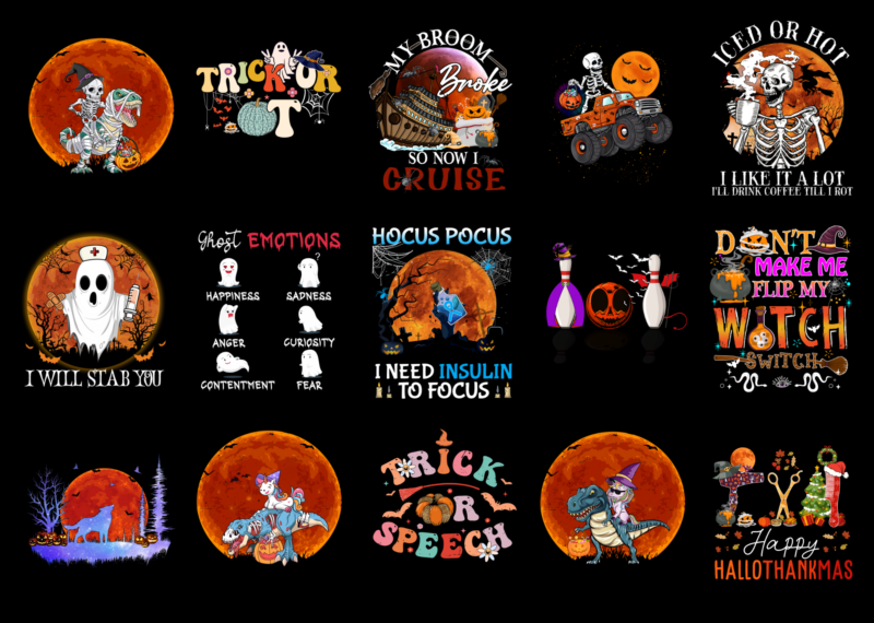 15 Halloween Shirt Designs Bundle For Commercial Use Part 5, Halloween T-shirt, Halloween png file, Halloween digital file, Halloween gift, Halloween download, Halloween design RD