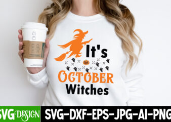 it’s October Witches T-Shirt Design, it’s October Witches Vector T-Shirt Design, The Boo Crew T-Shirt Design, The Boo Crew Vector T-Shirt Design, Happy Boo Season T-Shirt Design, Happy Boo Season