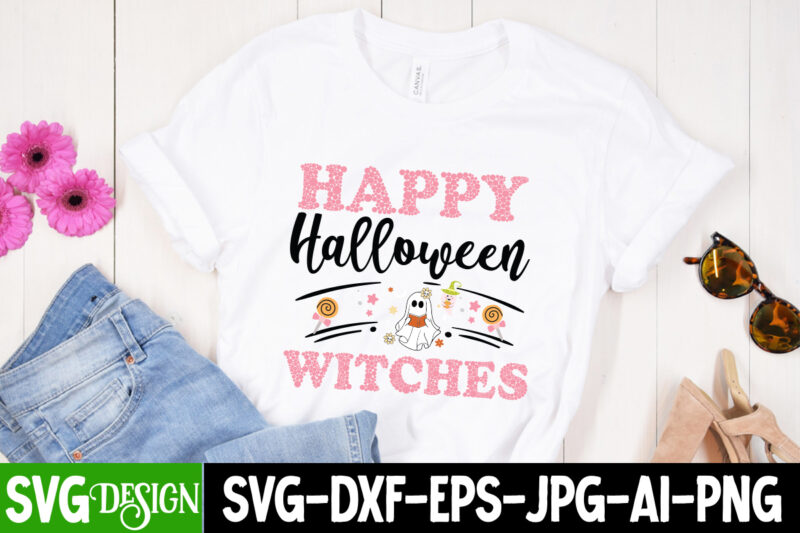 Happy Halloween Witches T-Shirt Design, Happy Halloween Witches Vector T-Shirt Design, Halloween SVG ,Halloween SVG bundle, Hallwoeen Shirt , Halloween Sublimation PNG, Trick or Treat Sublimation PNG,Halloween Gnomes SVG ,