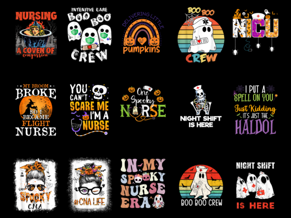 15 nurse halloween shirt designs bundle for commercial use part 9, nurse halloween t-shirt, nurse halloween png file, nurse halloween digital file, nurse halloween gift, nurse halloween download, nurse halloween design amz