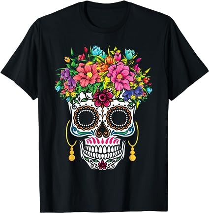 15 Day of the Dead Shirt Designs Bundle For Commercial Use Part 1, Day of the Dead T-shirt, Day of the Dead png file, Day of the Dead digital file,