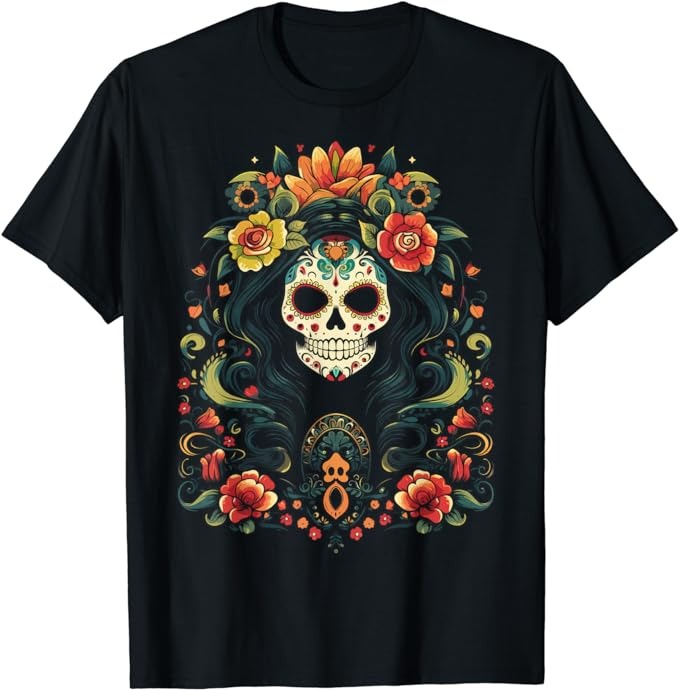 15 Day of the Dead Shirt Designs Bundle For Commercial Use Part 1, Day of the Dead T-shirt, Day of the Dead png file, Day of the Dead digital file,