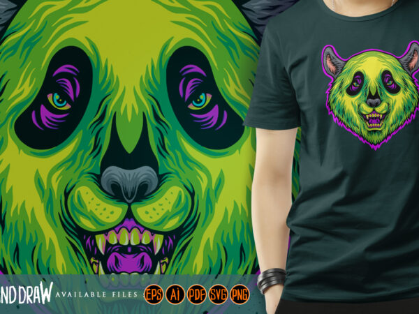 Adorable panda og weed strain experience t shirt vector