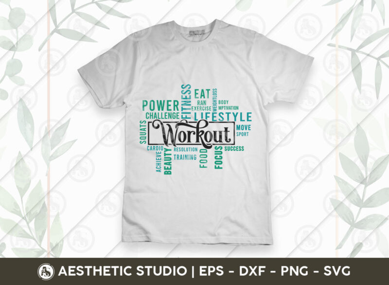 Workout SVG, Workout, Fitness, Weights, Gym, Typography, Gym Quotes, Gym Motivation, Gym T-shirt Design, Eps, Svg