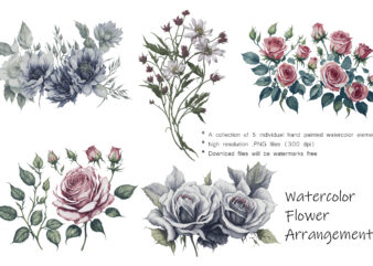 Watercolor Flower Arrangements Florals