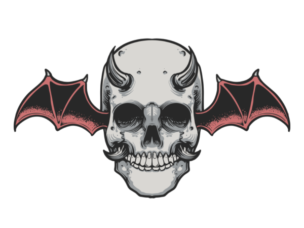Bat skull t shirt template