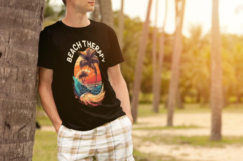 Beach Therapy Summer Tshirt Design