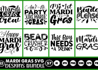 mardi gras svg designs bundle