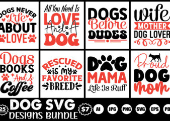 dog svg designs bundle