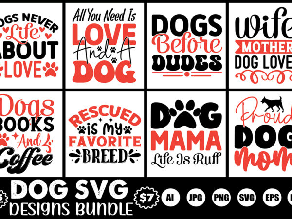 Dog svg designs bundle