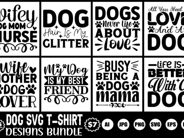 Dog svg designs bundle