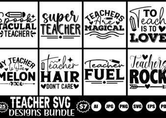 teacher svg designs bundle