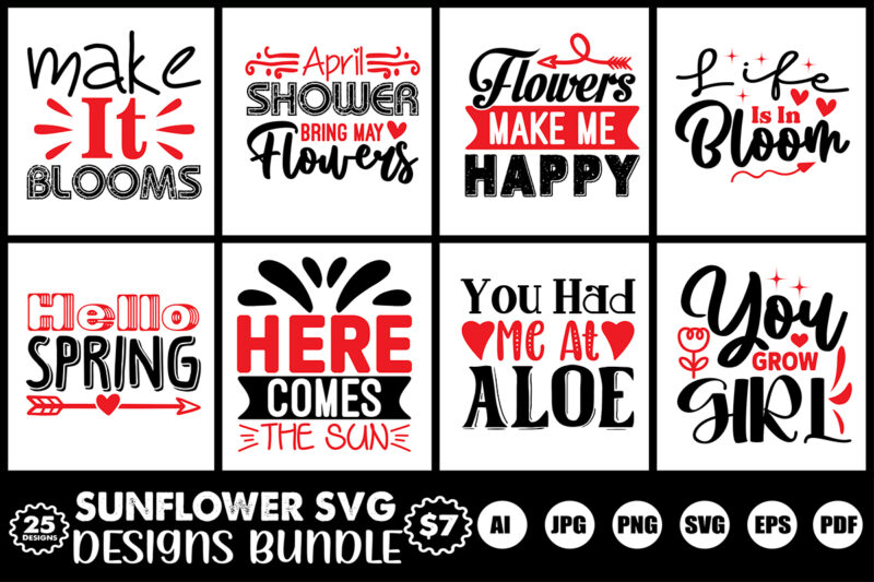 sunflower svg designs bundle