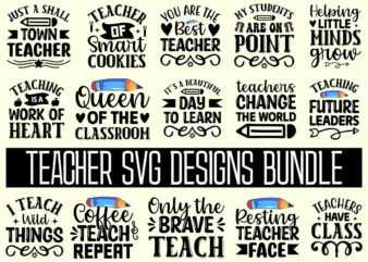teacher svg designs bundle