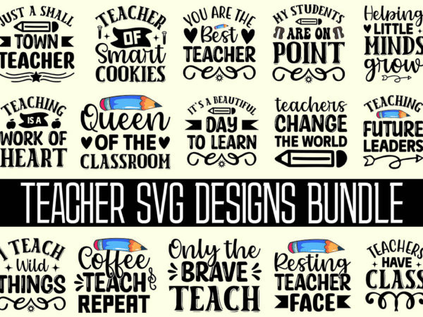 Teacher svg designs bundle