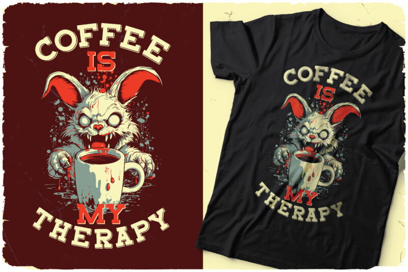 Coffee Man font + 8 t-shirt designs