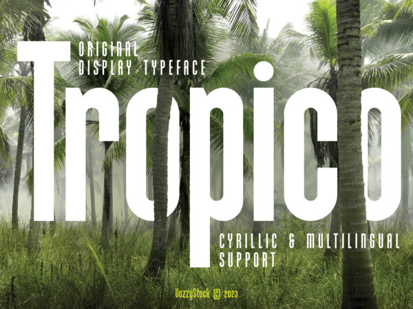 Tropico display font t shirt designs for sale