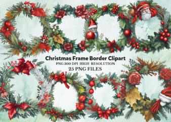 Christmas Frame Border Clipart t shirt vector file