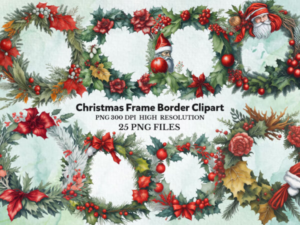 Christmas frame border clipart t shirt vector file