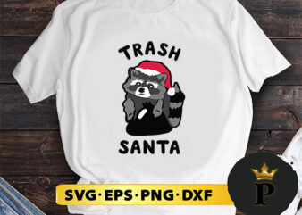 Christmas Trash Santa Claus Hat SVG, Merry Christmas SVG, Xmas SVG PNG DXF EPS t shirt vector file